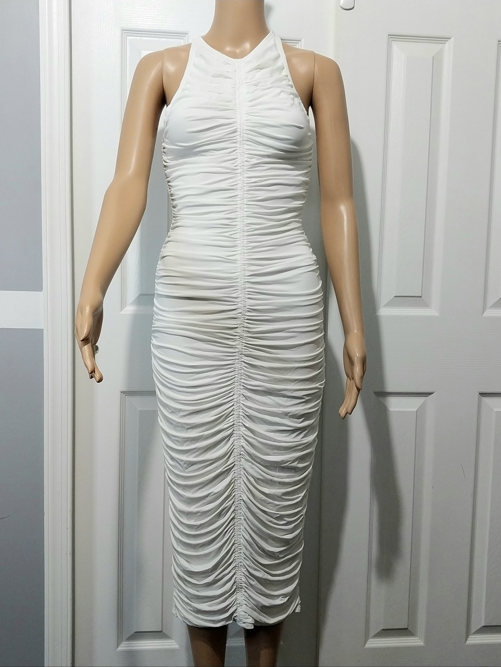 A.L.C. Adrienne Ruched Midi Dress, Size S - Picture 1 of 11